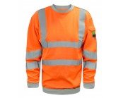 Orange Flame Retardant ARC Hi Vis Sweatshirt